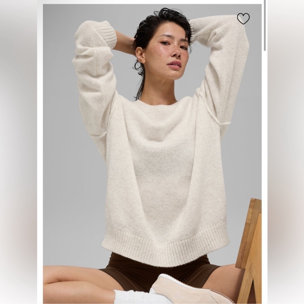 Alo cashmere $298 New Class Cashmere Crewneck Sweater M